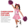 thumbnail image 4 of Morph Pink Cheerleader Costume with Pom Poms Girls High School Glee Outfit Birthday Pink L, 4 of 7