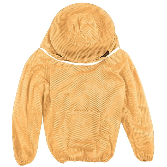 Herramientas de apicultura Chaqueta protectora profesional de apicultura Traje de velo de apicultor Bata naranja