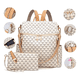 thumbnail image 2 of Mochilas Para Mujer De Moda beige Triangulos Grises Correa cafe claro, 2 of 5