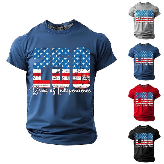 250Th Anniversary Usa Casual Short Sleeve T Shirt Comfortable 250Th Anniversary Mens Tees Black L