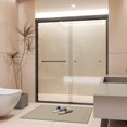 thumbnail image 3 of Dvasovio 56-60" x 70" Double Sliding Shower Door, Tempered Glass, Matte Black, 3 of 8