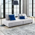 thumbnail image 2 of Tufted Loveseat Sofa Set, Fabric, Light Grey Gray, Modern Contemporary Urban Design, Living Lounge Room Hotel Lobby Hospitality, 2 of 6