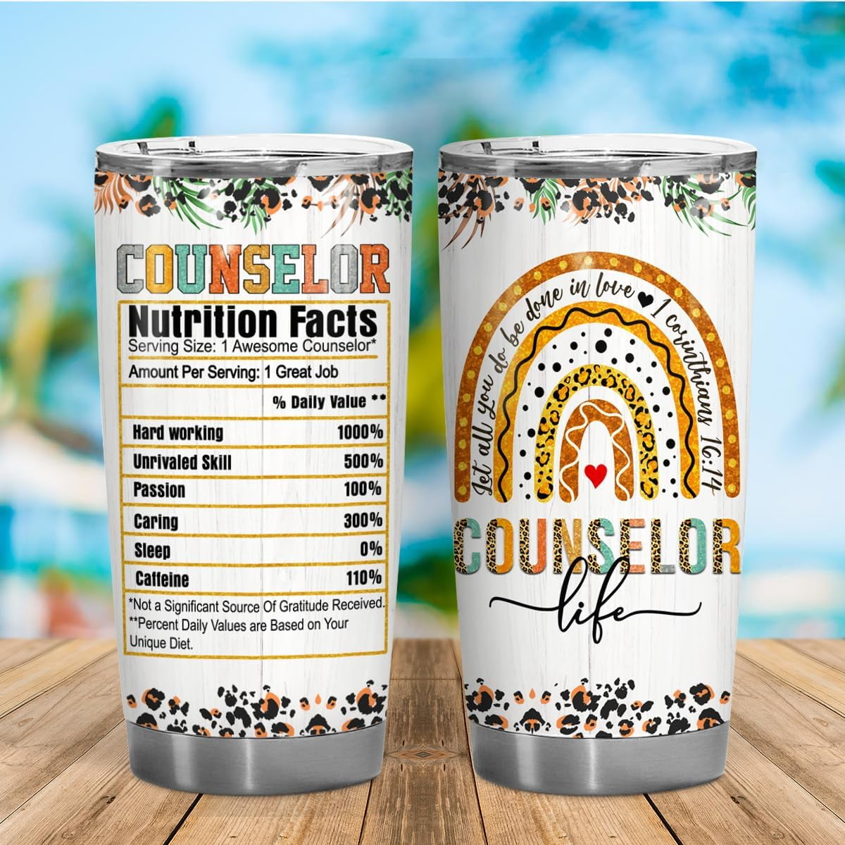 School Counselor Gifts: 20oz Tumbler, Counselor Appreciation Week Mug