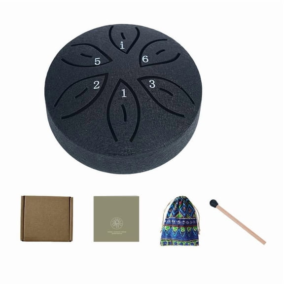 Rain Drum for Outside Garden,3 Inches 6 Notes Steel Tongue Drum Rain Chime Waterproof Musical Instrument for Garden,Mini RainDrum for Meditation,Yoga,Outdoor Relaxation