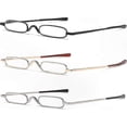 thumbnail image 4 of 3 Pairs of Mini Metal Reading Glasses with Case for Travel and Everyday Use, 4 of 5