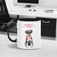 thumbnail image 5 of Happy Mother's Day Schnauzer Love Dog Mom Heart Flower 11oz Accent Two-tone Mug Miniature Schnauzer Dog Lover Coffee Tea Cup - 12004, 5 of 5