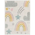 thumbnail image 2 of Unique Loom Whimsy Kids Collection Area Rug - Rainbow, Stars, And Clouds (2' 2" x 2' 11" Rectangle Ivory/Light Blue) Perfect For Kids Bed Room/Nursery Room/Living Room/Class Room/Play Room, 2 of 5