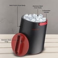 thumbnail image 5 of PINNACLE Insulated Stainless Steel Ice Bucket with Lid, Tongs & Collapsible Handles Red, 5 of 9