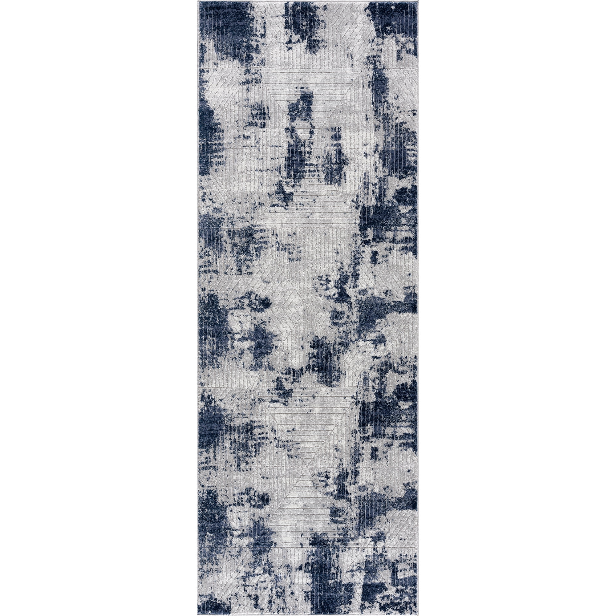 United Weavers Amir Elandra Modern Abstract Runner Rug, Blue, 2'7" x 7'2"