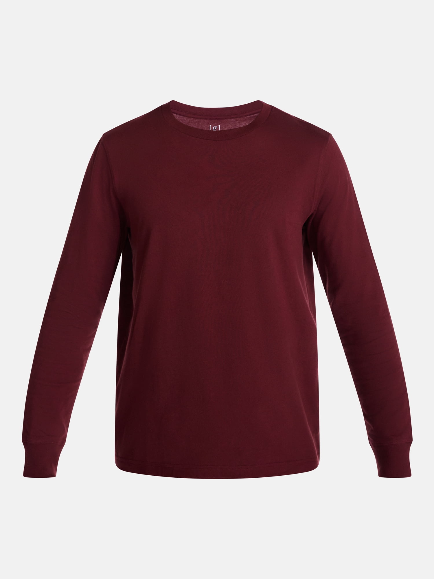 George Men's and Big Men's Cotton Crewneck Tee with Long Sleeves, Sizes XS-3XL, Big 2XB-6XB & Tall MT-4XLT