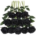 thumbnail image 1 of 12 pcs Artificial Roses Flowers Long Stem Fake Silk Rose for Home Wendding Decorations, 1 of 7