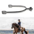 thumbnail image 3 of Stainless Steel English Spurs Chrome Plated Neck Equestrians Gear for Professional Riders and Horse Enthusiasts, 3 of 6