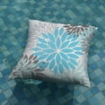 thumbnail image 2 of Sky Blue Flower Pillow Covers 20x20 Inch Set of 2 White Gray Colored Throw Pillows Outdoor Waterproof Decor for Living Room Sofa Patio Funiture Garden Floral Polyester Pillow Covers 002M, 2 of 6
