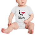thumbnail image 2 of I Heart My Polish Grandpa Poland Love Flag Newborn Clothes Outfits (White, 3-6 Months), 2 of 5