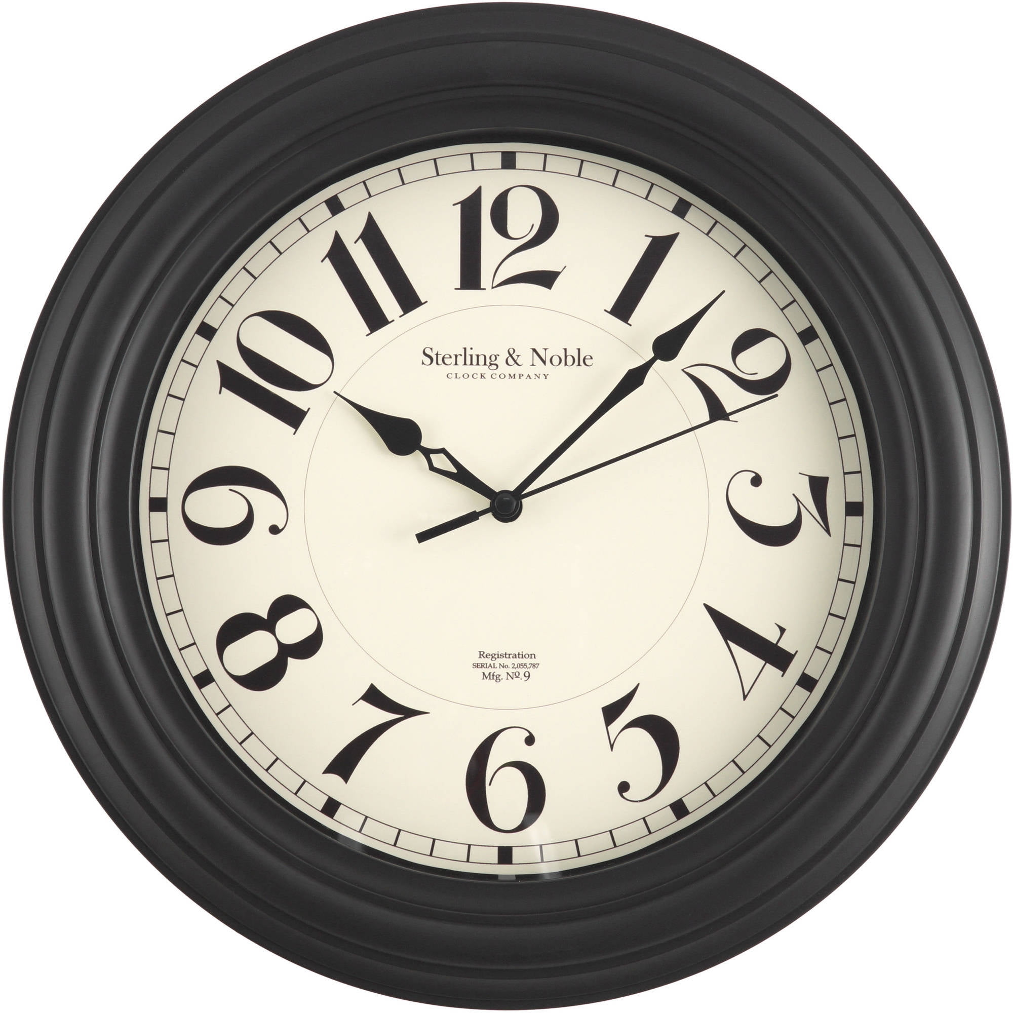Mainstays 8.78" Basic Clock Black 