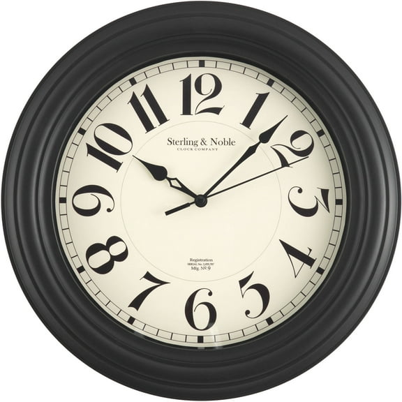Mainstays Traditional Indoor 11.5" Black Analog Wall Clock with Arabic Numbers