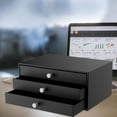 thumbnail image 2 of Metal Desk Top Drawers, Small Desk Organizer with 3-Drawer Storage Organizer for A4 File, Desk File Storage Organization for Office, Home, No Assembly Required, Black, 2 of 7