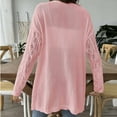 thumbnail image 6 of gakvbuo Long Cardigan Sweaters For Women Women Casual Hollow Out Solid Color Buttonless Jacket Cardigan Tops, 6 of 7