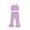 Purple, variant on Mercatoo Baby Girl Clothes Suspenders Sleeveless Floral Vest and Bell Bottom Pants Set 2Pcs Toddler Summer Outfit