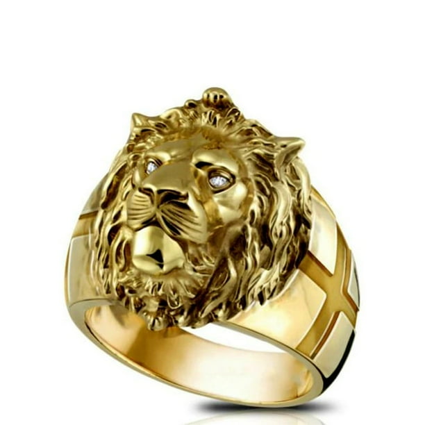 Lion ring sales stainless steel