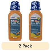(2 pack) Equate Nighttime Severe Cold & Flu Relief, Sinus & Cough Relief, Honey, 12 fl oz