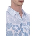 thumbnail image 3 of LA LEELA Mens Hawaiian Shirts Short Sleeve Button Down Shirt Men's Casual Vacation Tropical Beach Summer Party Shirts for Men Funny XXL White Leaf, 3 of 6