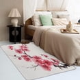 thumbnail image 3 of Washable Rugs 4x6 Japanese Cherry Blossom Rug & Home Decor - Living Room Rug, Floral Rugs for Bedroom, Non Slip Soft Low Pile Large Indoor Area Rug, Asian Style Carpet & Room Decorations X-&288, 3 of 7