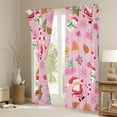 thumbnail image 3 of Feelyou Kawaii Santa Claus Kid Curtains Pack of 2 (42x84 Each), Christmas Tree Gift Curtains Blackout, Winter Festival Bedroom Curtains, Microfiber Bedroom Decor, 3 of 6