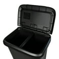 Hefty 20.4 Gallon Trash Can, Plastic Dual Function Divided Extra Large