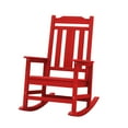 thumbnail image 2 of LOYALICE Outdoor High Back Porch Rocking Chair,HDPE Oversized Adirondack Slat Rocker Chairs for Patio,Garden,Lawn,Balcony,Red, 2 of 8