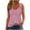 Pink, variant on WREESH Womens Tank Tops Printed Camisole Sleeveless T-Shirt Loose Tank Top Blue