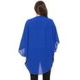 thumbnail image 3 of Women's Loose Fit 3/4 Sleeves Kimono Style Cover Up Solid Cardigan S-3XL, 3 of 4