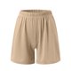 thumbnail image 5 of Bermudas Conjuntos de pantalones cortos sueltos para mujer, conjunto a juego de 2 piezas tejido con cintura elástica, primavera y verano Cgtredaw Caqui T S para Mujer, 5 of 8