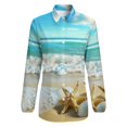 thumbnail image 4 of Starfish Beach Long Sleeve Blouse Woman Streetwear Casual Shirts Summer Oversize Woman Streetwear Clothing Birthday Present, 4 of 7