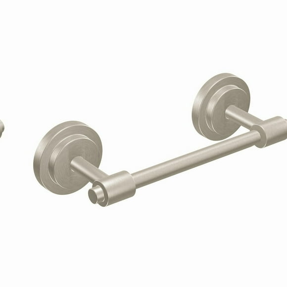 Modern Pivot Brushed Nickel Double Post Paper Holder