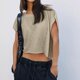 thumbnail image 2 of Camiseta deportiva de manga corta y espalda abierta para mujer - Top deportivo casual para yoga - Corte holgado, 95 % poliéster, 5 % elastano - S-XXL, 2 of 7