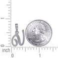 thumbnail image 2 of 925 Sterling Silver Unisex Letter Name Personalized Monogram Initial Alphabet V Charm Pendant Necklace 22.3x12.1mm Wide, 2 of 2