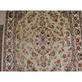 thumbnail image 3 of AHMEDANI Wow Exclusive Exotic Cream Rectangle Area Rug Hand Knotted Wool Silk Carpet (6 X 4)', 3 of 9