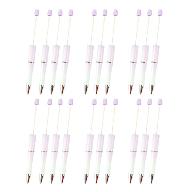 20 unidades de bolígrafos de , bolígrafo creativo imprimible, bolígrafo DIY para mujeres y niñas, bolígrafo para escribir, dibujo de oficina, Púrpura Baoblaze Bolígrafos para abalorios