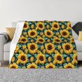 thumbnail image 3 of Throw Blanket for Couch, vintage Sunflowers Aesthetic cute Super Soft Fuzzy Comfy Warm Throw Blanket, Cuteness Lightweight Cozy Plush Flannel Blanket & Throws for Sofa and Bed All Season, 3 of 5