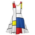 thumbnail image 3 of 2024 Clothes Oversize Summer Dress Skate Printed Fashion Waist High Dresses Boho Minimalist Mondrian Dress Stijl De Geometric Vintage, 3 of 7