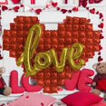 thumbnail image 3 of Fondo en Forma de CorazóN Globo de Papel de Aluminio para Pared Globos con Letras de Amor para Fiesta de Bodas Feliz DíA de San ValentíN C, 3 of 5