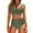 Dark Green, variant on Bikini Set with Removable Pads – Two-Piece Swimsuit for Women, Detachable Chest Pads, No Underwire, Versatile for Tanning and Beach,Black M