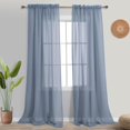 thumbnail image 1 of Cortinas KOUFALL azul empolvado transparente de 213 x 213 cm para sala de estar, 1 of 9