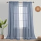 thumbnail image 1 of Cortinas KOUFALL azul empolvado transparente de 213 x 213 cm para sala de estar, 1 of 9