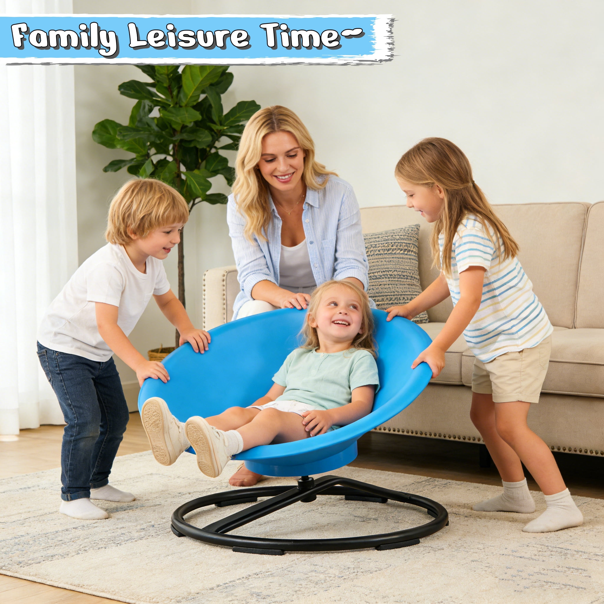 Adult 360° Spinning Sensory Chair, Fun Leisure & Relaxation Swivel Chair, Stress Relief Play Chair, Non-Slip Metal Base, 220 LBS Capacity