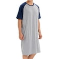 thumbnail image 6 of Men's Sleepwear Nightshirt Nightwear Comfy Big&Tall Short Sleeve Sleep Shirt Loose Nightshirt Pyjamas Plus Size Nightshirts Soft Sleepwear, 6 of 8