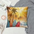 thumbnail image 2 of HENGT  Throw Pillow Covers Tropical Ocean Starfish Surfboard Palm Tree Vintage Design Square Pillowcase for Home Decor Sofa Car Bedroom Pillow case, 2 of 5