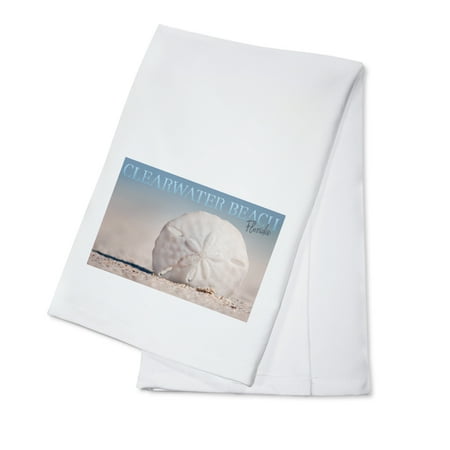Clearwater Beach, Florida, Sand Dollar on Beach (100% Cotton Tea Towel, Decorative Hand Towel, Kitchen and Home)