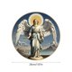thumbnail image 3 of Belén Redondo de Madera con La Imagen de La Natividad y La Resurrección, Decoración Decorativa para Colgar En La Pared o para El Bautizo., 3 of 6